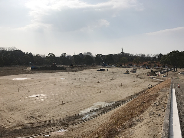 野球場の建設状況です。