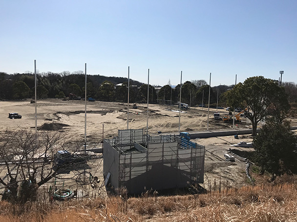 野球場の建設状況です。